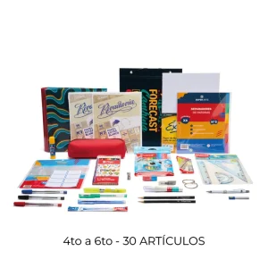 KIT ESCOLAR DELUXE- 4to A 6to – 30 Artículos